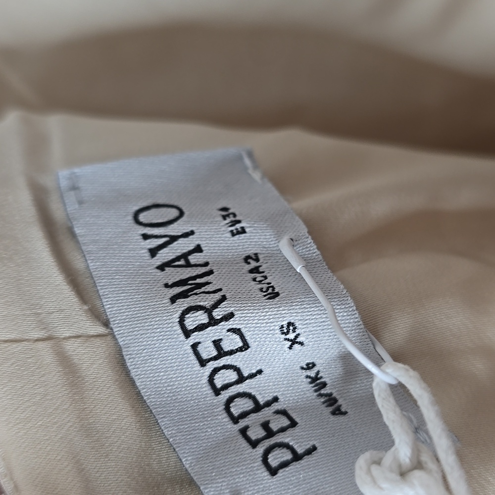 Peppermayo  Match Point Sweetheart  Lace Up Cream Mini Dress Size  Xs NWT. - Picture 9 of 11